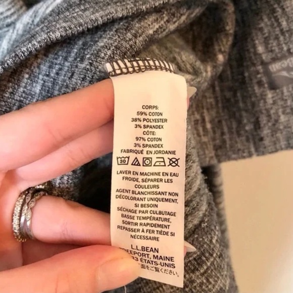 L.L. Bean Athleisure Soft Stretchy Relaxed Long Sleeve Comfy Sweatshirt Top Grey - Picture 11 of 12